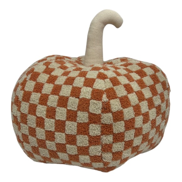 Shiraleah Chicago Other - Shiraleah Orange And Ivory Large Pumpkin Pillow 10.5" Diameter NWOT